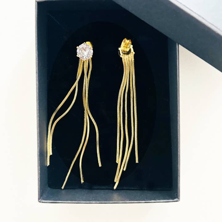 ÉCLAIRE - Wholesale Dangle Earrings - TASSELS GOLD EARRINGS