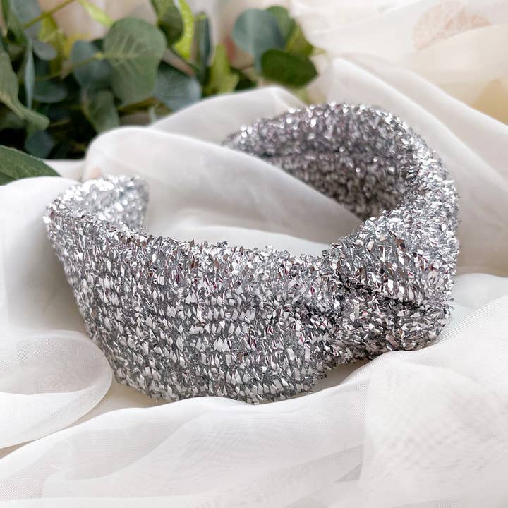 Christmas Hair Accessory, Sparkly Tinsel Womens Headband for wholesale by Nine Designs Ltd