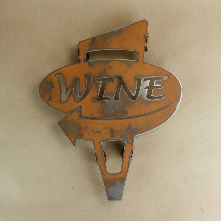 Signo de metal WINE Wine lover barware USA reciclar ecológico para venta al por mayor de Whimsies