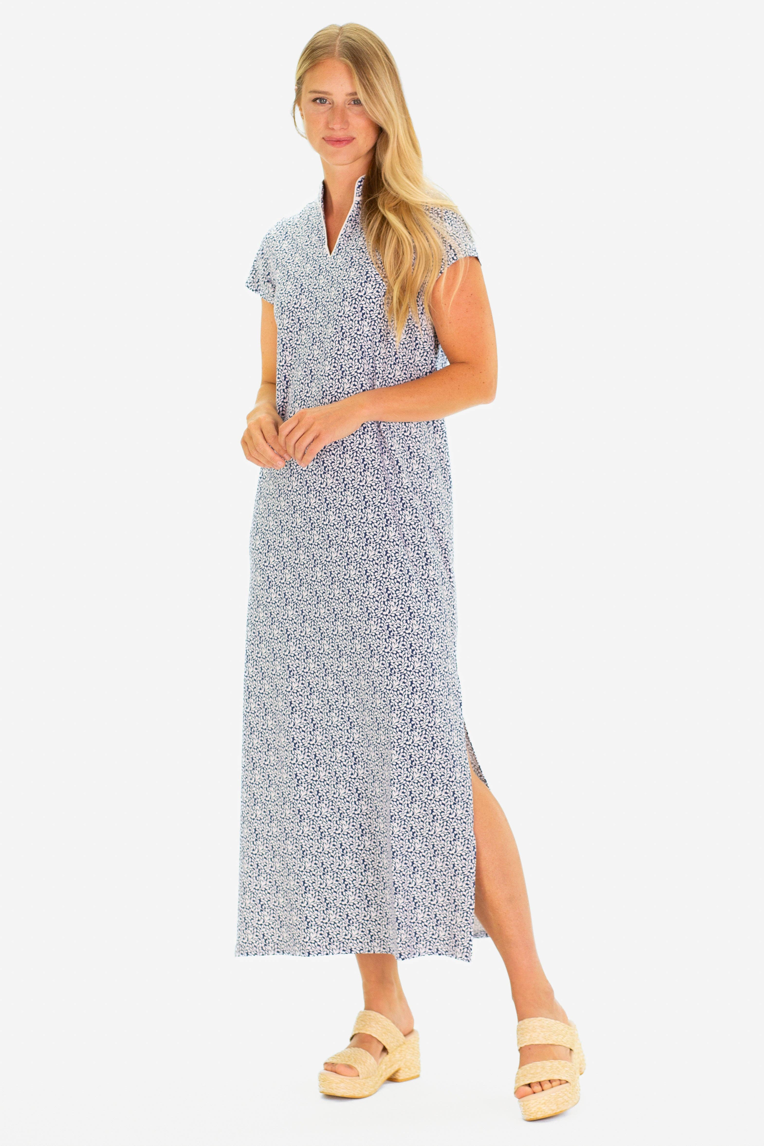 Duffield Lane - Wholesale Dress - Women's - The Gaia Maxi Dress in Navy Floret1