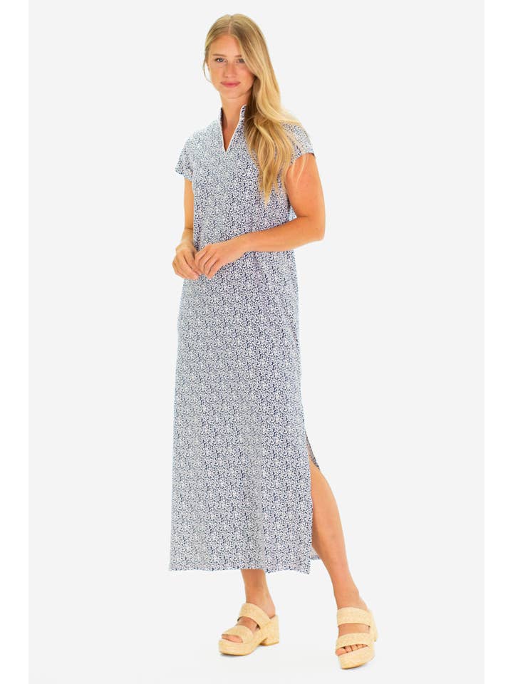 Duffield Lane - Wholesale Dress - Women's - The Gaia Maxi Dress in Navy Floret1