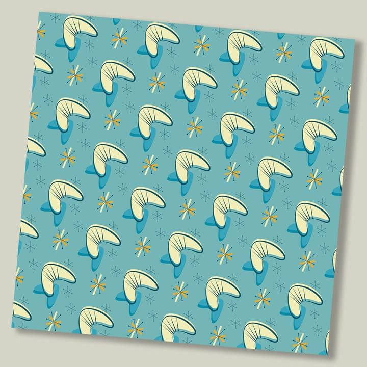 Carte de vœux - Motif rétro, style moderne du milieu du siècle pour la vente par Footle Publishing