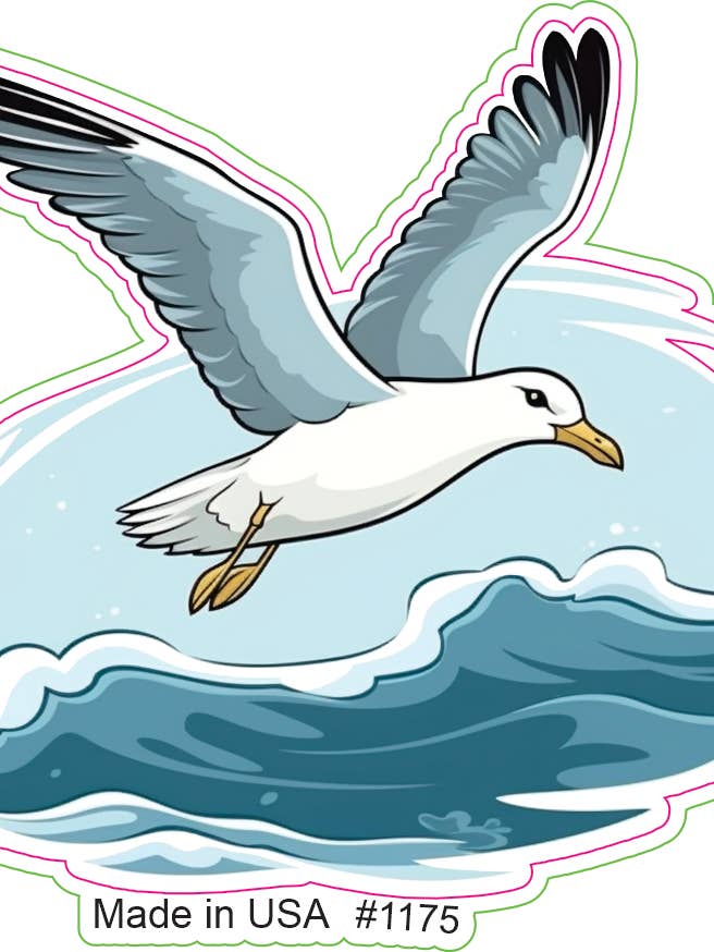 Ocean Breeze Seagull klistermærke for engroshandel hos Big monkey