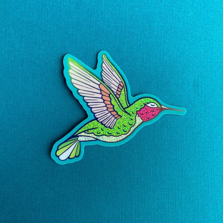 Chelzart - Wholesale Sticker - Hummingbird Sticker Rainbow Glitter | Hummingbird l Decal2