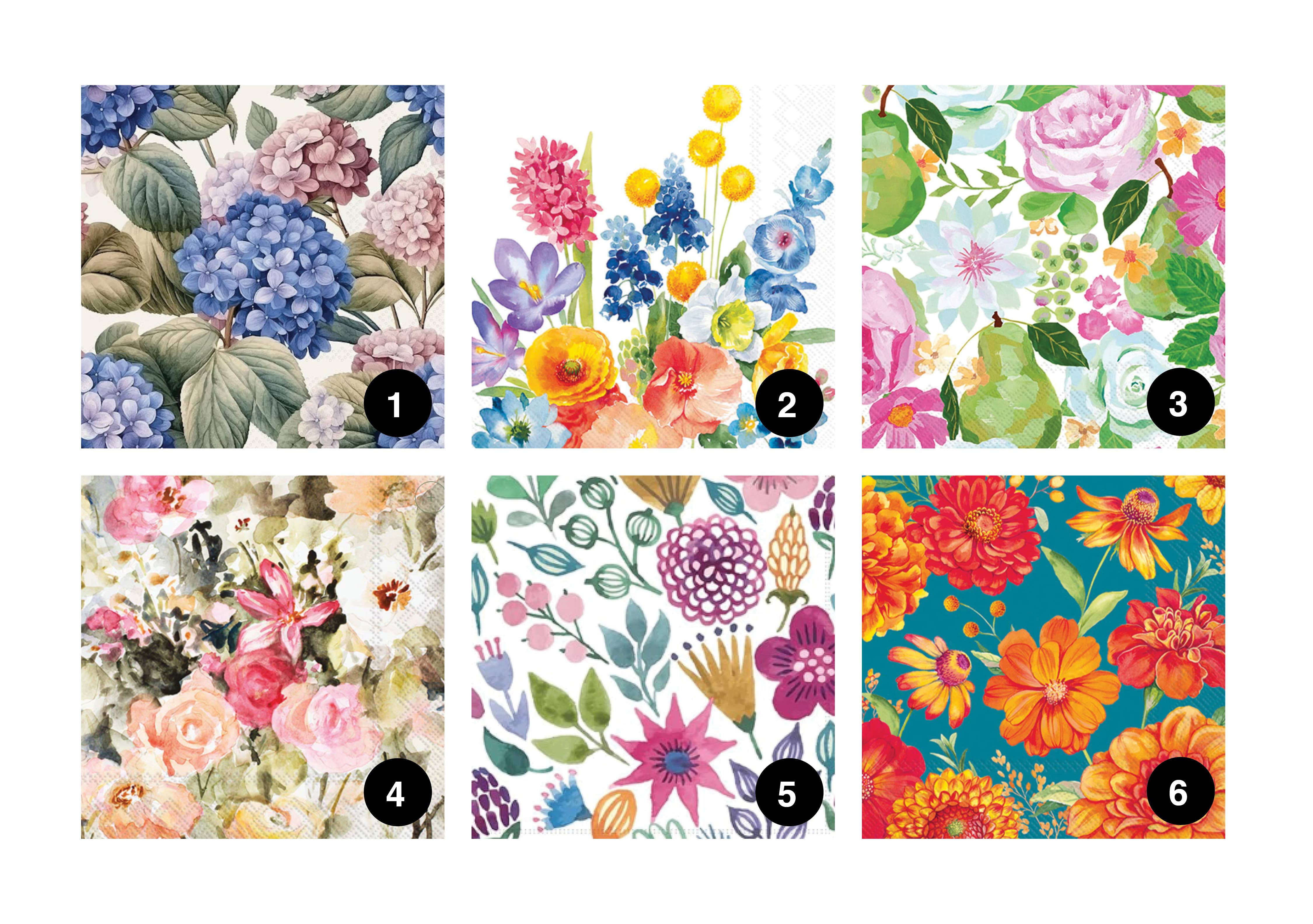 Adori Designs - Wholesale DIY Craft Kit - DIY Clam Shell Colorful Floral Mini Decoupage Kit 3