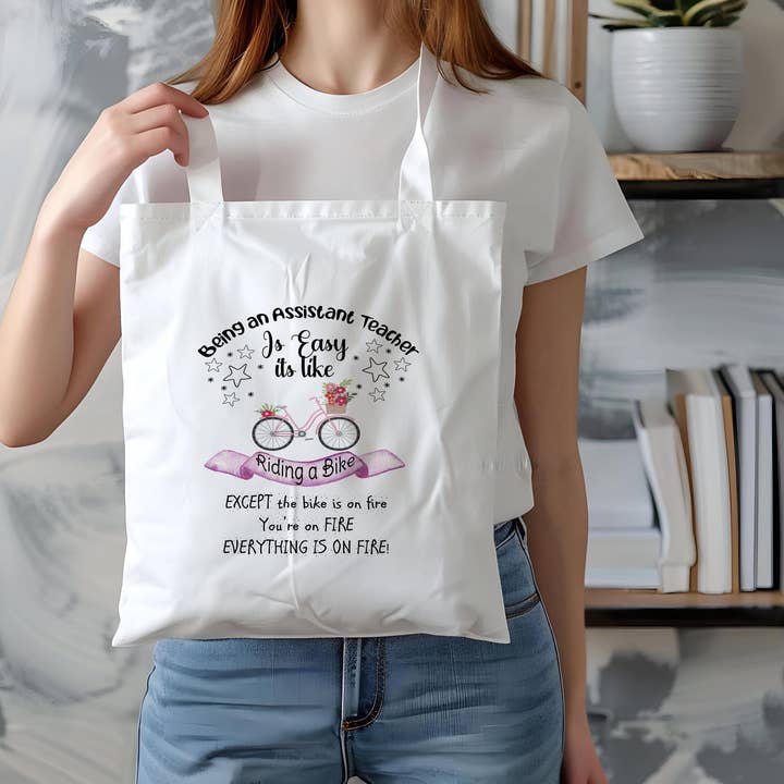 Sac fourre-tout amusant pour enseignant de maternelle pour la vente par Bluesky's Creation