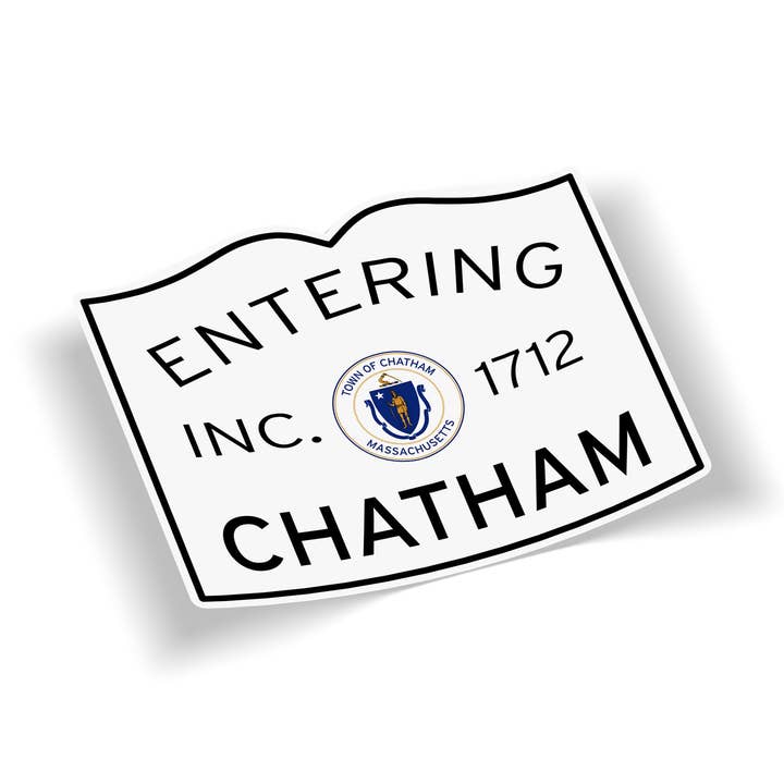 Entering Chatham Waterproof Cape Cod Sticker for wholesale by Cape Cod Stickers