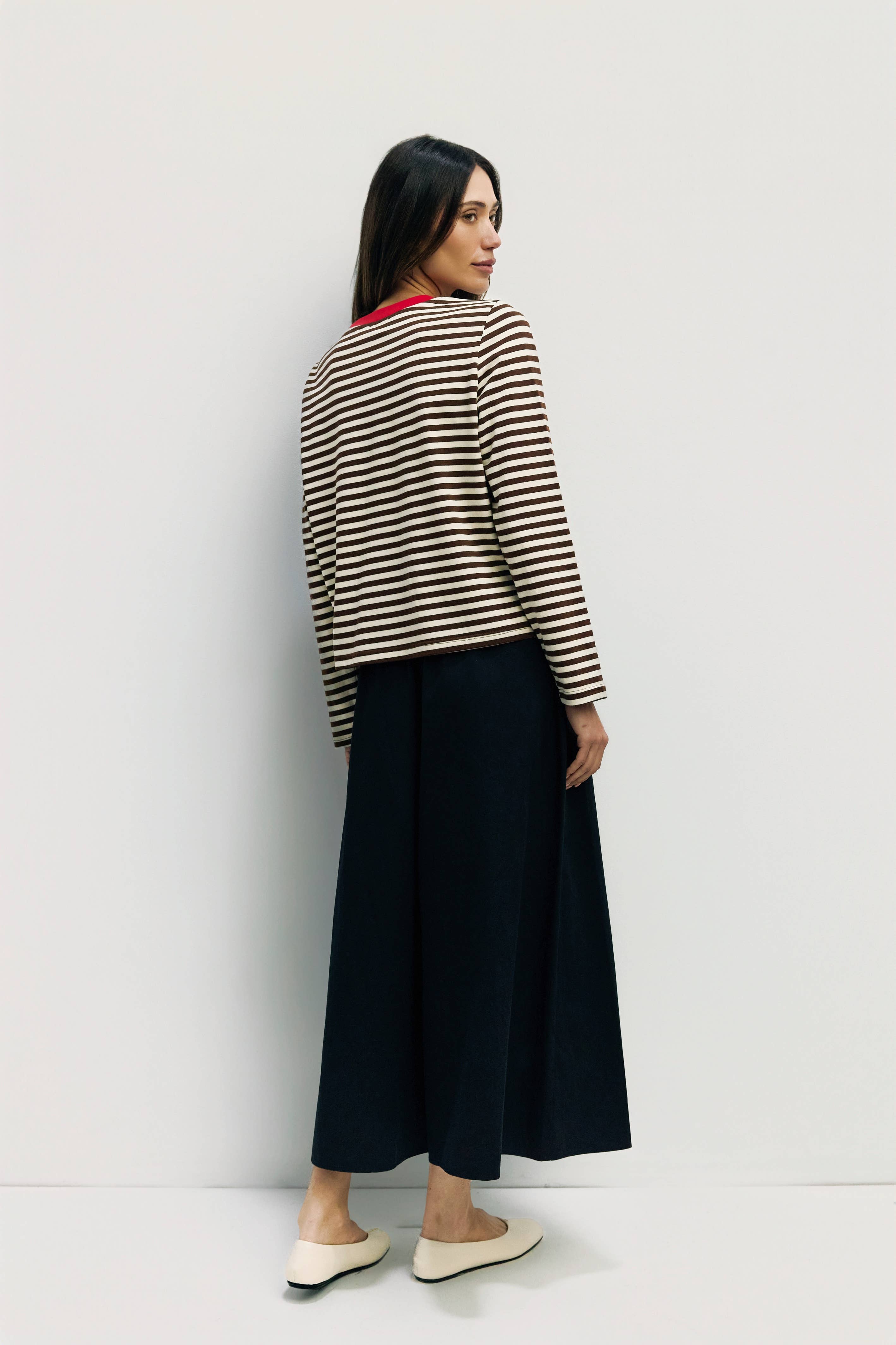 MOD REF - Wholesale T-Shirt - Women's - The Kathleen Top | Women's Striped Long Sleeve T-Shirt

29