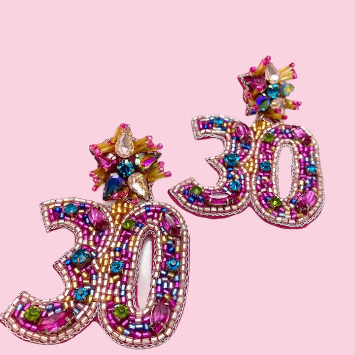 #30 Birthday Earring (Mix & Match Any 10 or More Pair) for wholesale by Camel Threads