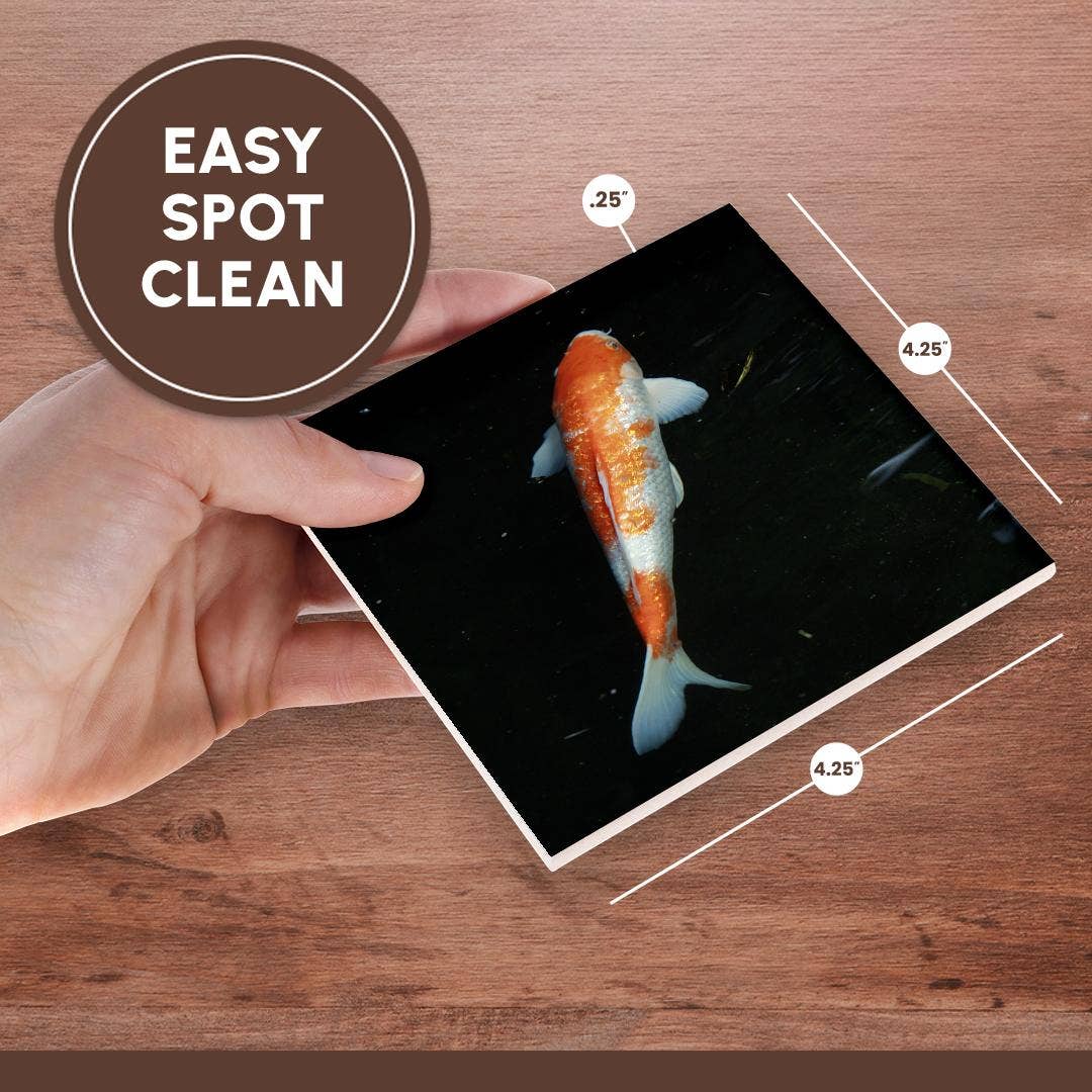 3dRose - Wholesale Coasters - 3dRose, Orange White Colors Koi Fish, Coaster6