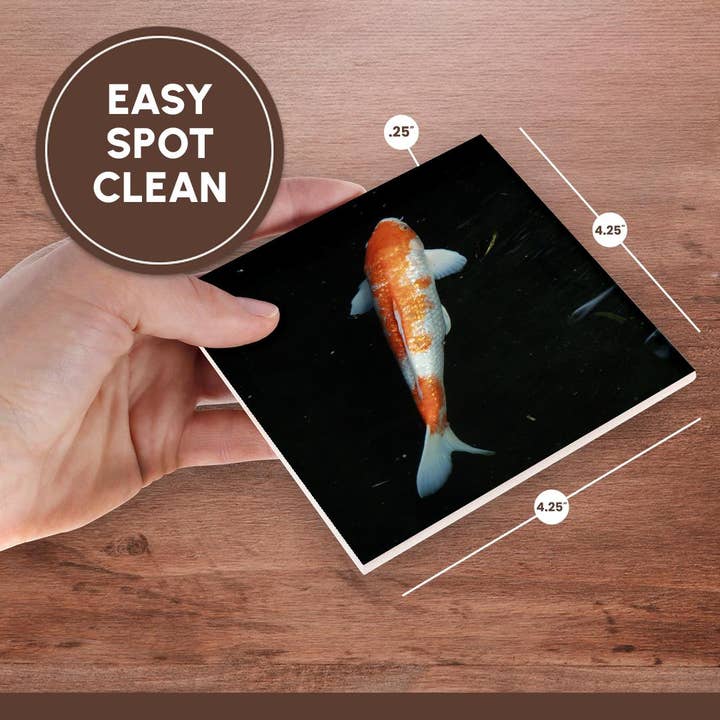 3dRose - Wholesale Coasters - 3dRose, Orange White Colors Koi Fish, Coaster6