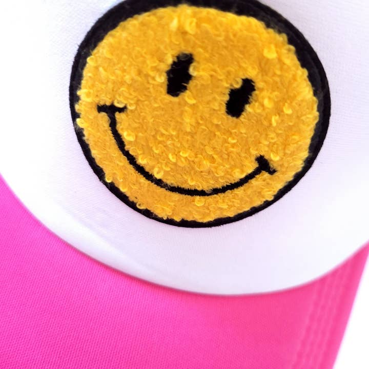 The Candy Collections – wholesale Truckerkeps – Dam – Chenille camo Smiley ansikte Patch Trucker mössa mössa armén suddig