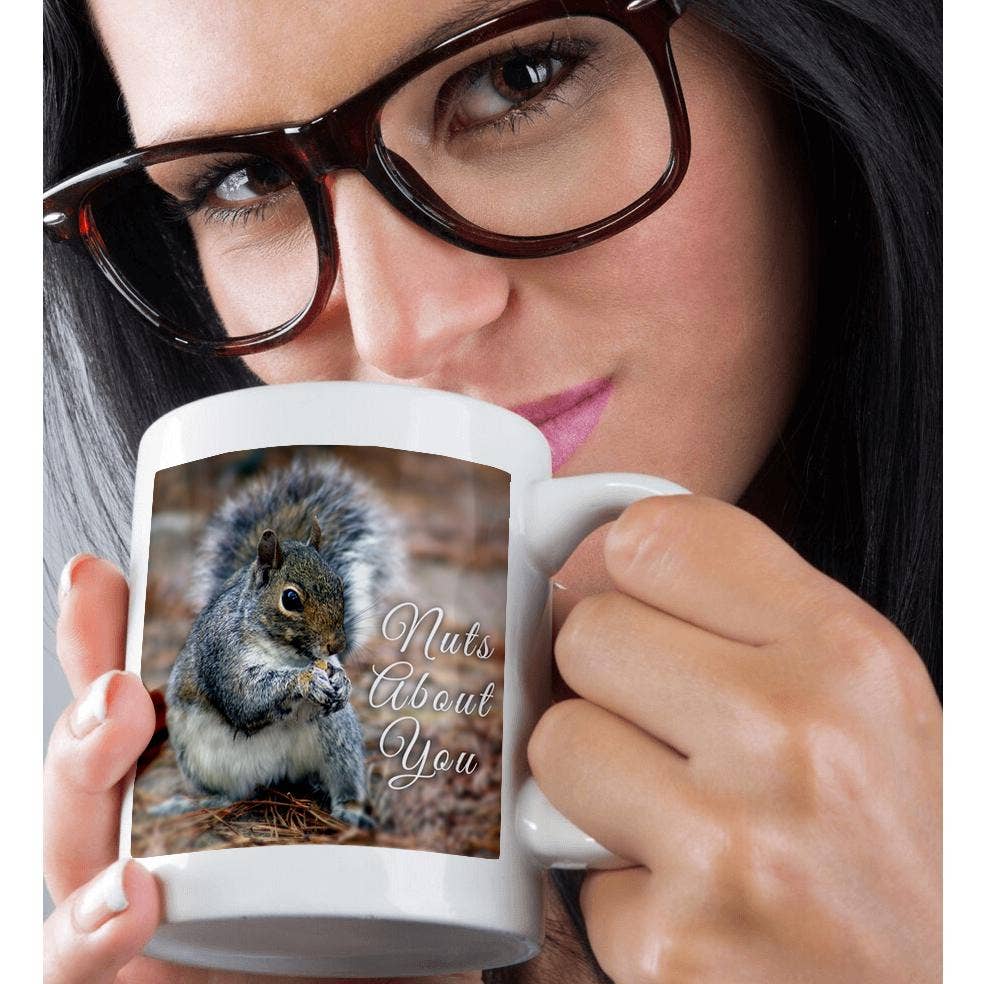 3dRose - Wholesale Coffee Mug - 3dRose, Photograph of a squirrel munching on a snack. He is nuts about you., Mug9
