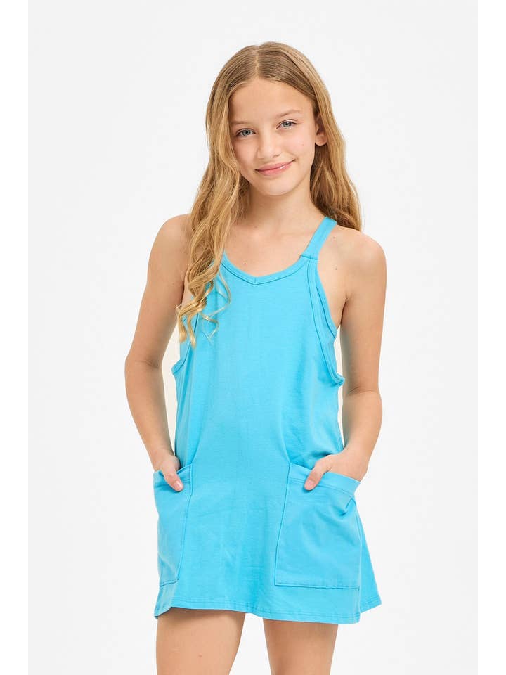 Good Girl - Wholesale Dress - Kids - Relaxed Tank Dress with Built-In Romper Lining