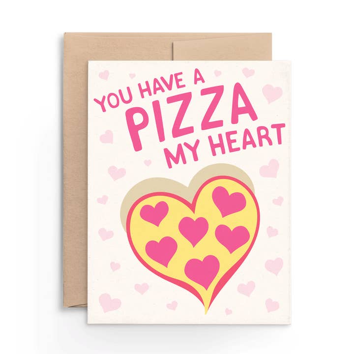 Pizza Mi Corazón Tarjeta para venta al por mayor de Happy People Paper Goods