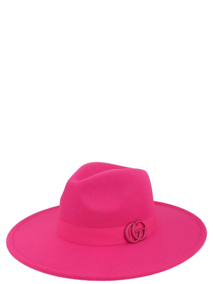 ENAMEL COATED GO CHARM FEDORA HAT CH5227-1 for wholesale by anbfashion