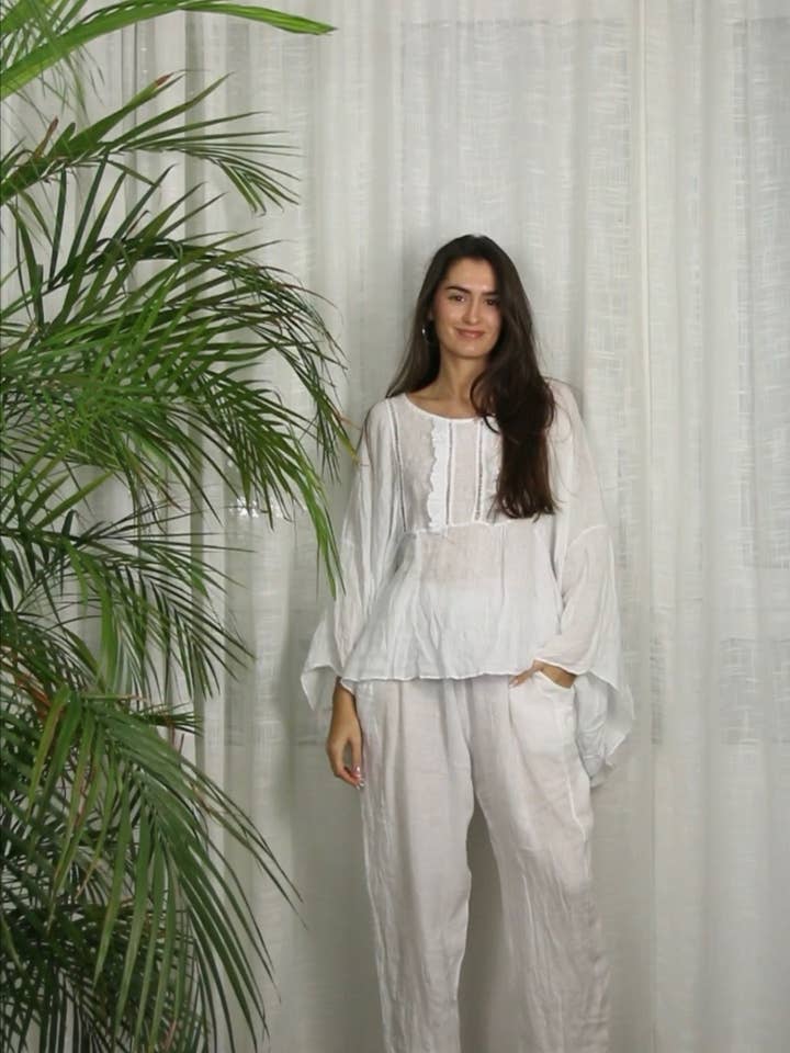 Linen & More - Wholesale Blouse – Women’s - REF 83456 OVERSIZED STYLE BLOUSE 100% LINEN7