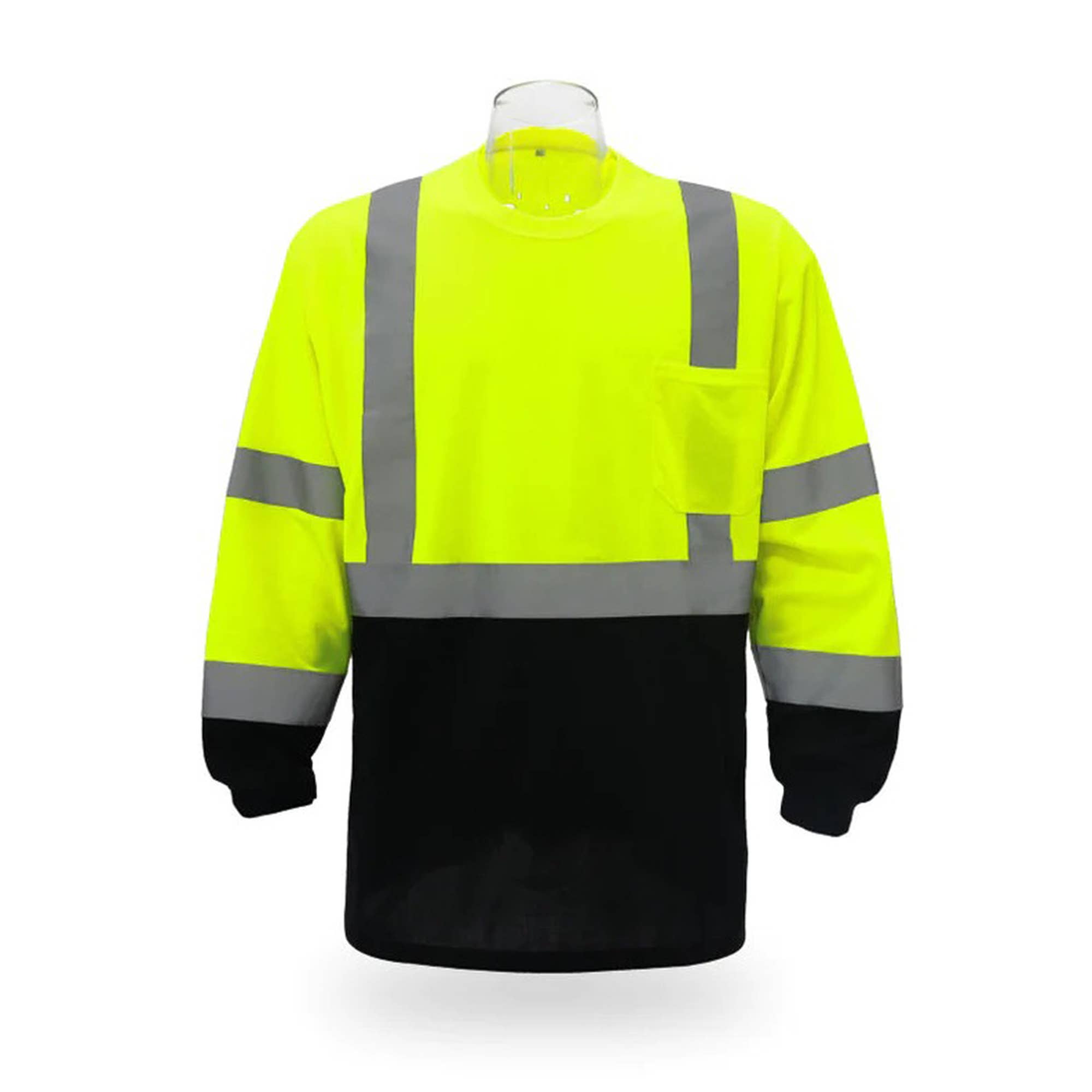 Radyan - Wholesale T-Shirt - Men's - High Visibility Contrast Long Sleeve Safety T-Shirt5