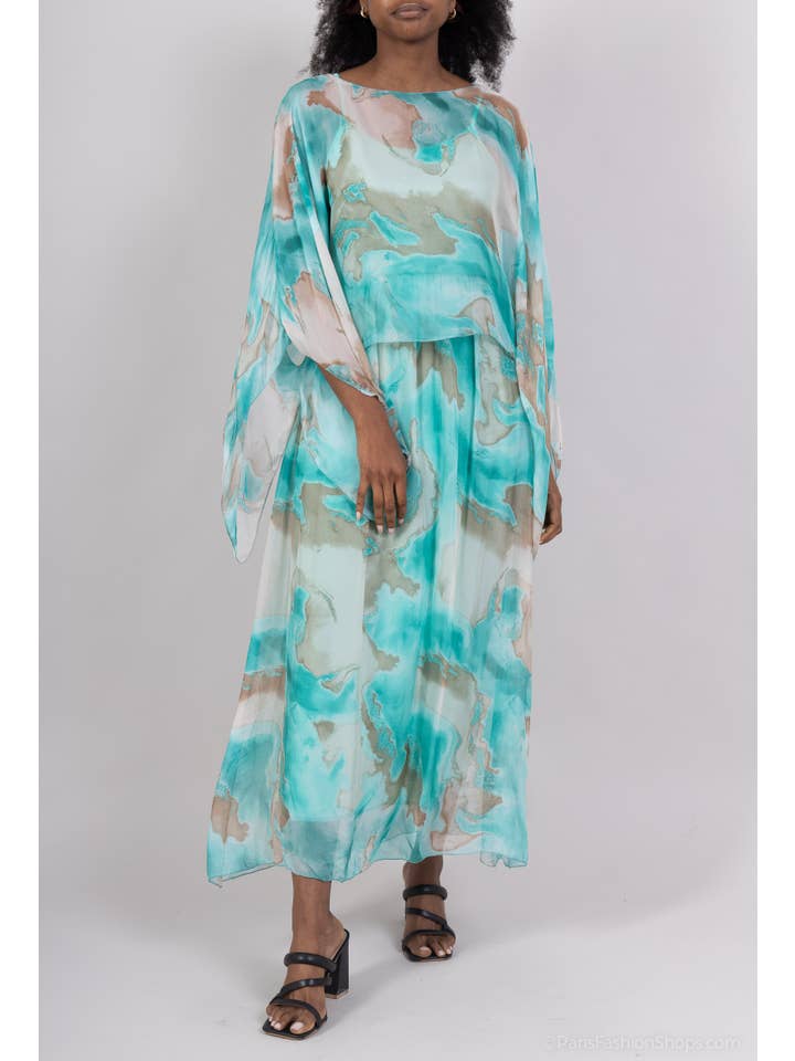 Shyloh – Großhandel Kleid – Damen – 2-in-1 Seidenkleid mit Druck 304686