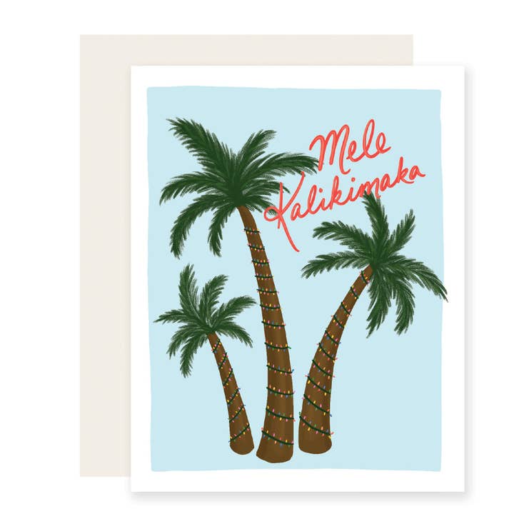 Mele Kalikimaka Card for wholesale by Slightly Stationery