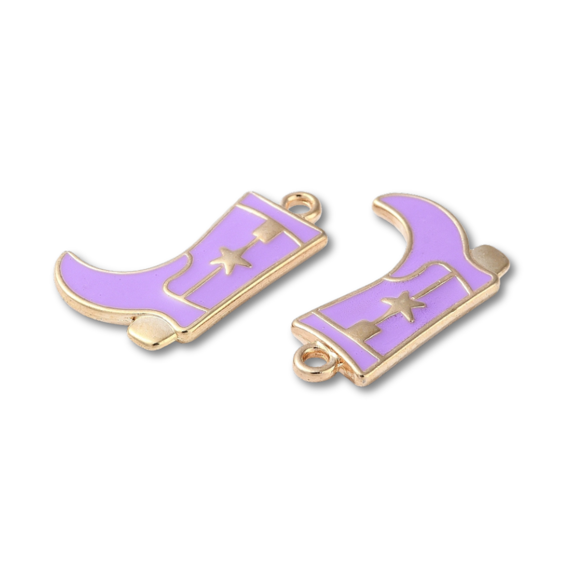 Love, Paige Designs - Wholesale Individual Charm/Pendant - Cowboy Boot Star Gold Charm - Assorted2