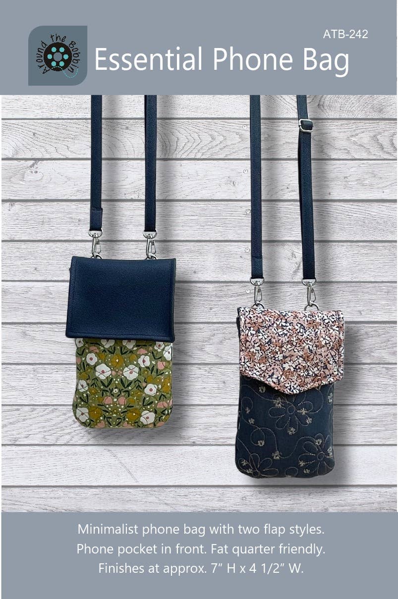 Around the Bobbin - Wholesale Craft Supplies - Essential Phone Bag | Sewing Pattern1