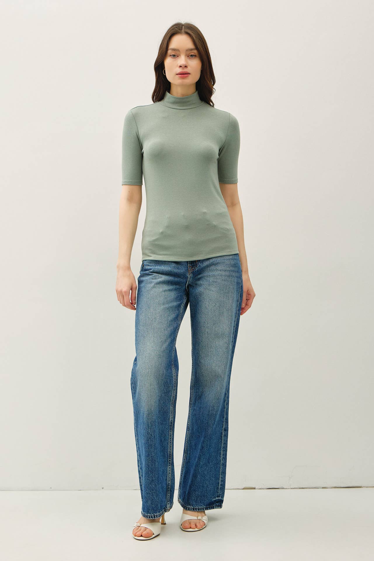 Be Cool - Vente Haut en maille – femme - HAUT EN MAILLE À COL MONTANT À MANCHES COURTES8