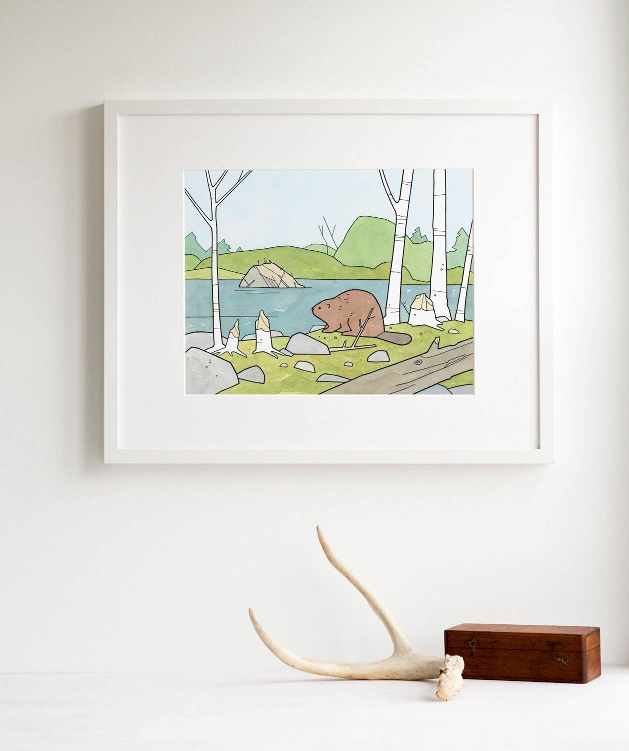 Studio Tuesday - Wholesale Art Print - Kids & Baby - Beaver Illustration Art Print, Nature Nursery Wall Art1