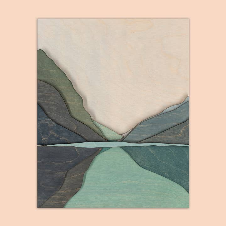 Mountain Reflections Unframed Print for wholesale by Bellamy Home Studio