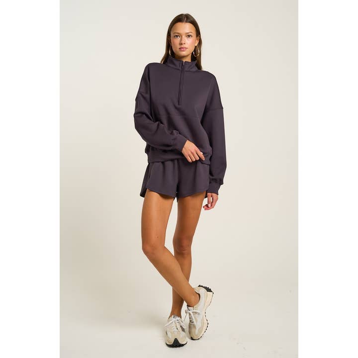 The GREii - Wholesale Sweatshirt - Women's - Mock Neck Half Zip Up Sweatshirt16