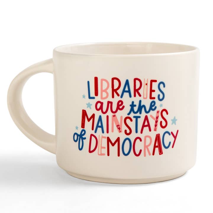 Pippi Post - Wholesale Coffee Mug - Libraries Are The Mainstays Of Democracy Large Ceramic Mug