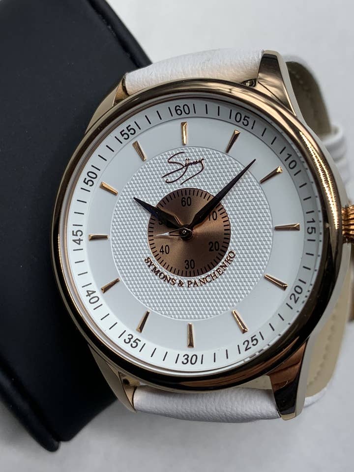 Florida's Summit, chapado en oro rosa, 3 manecillas para venta al por mayor de Symons & Panchenko