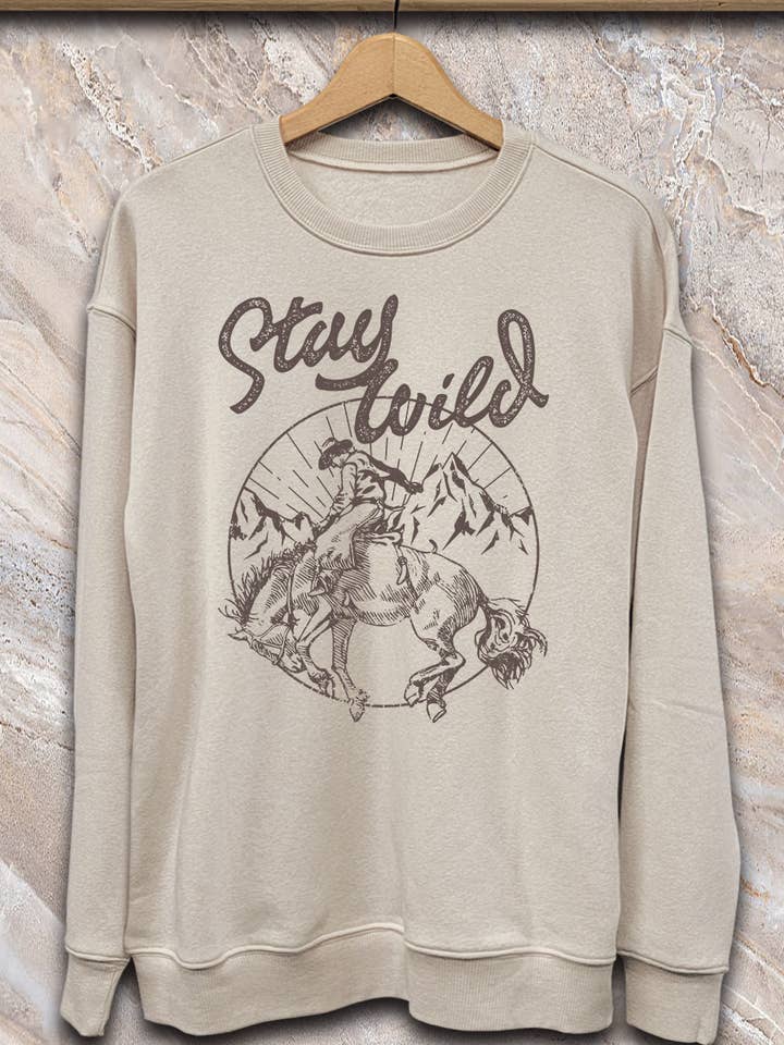 SPT-SS-111-C1_Stay Wild Sweatshirt for wholesale by SP Tops, Inc.