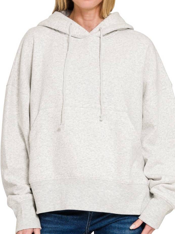 Oversized Fleece Kangaroo Pocket Hoodie for wholesale by Vanilla Monkey