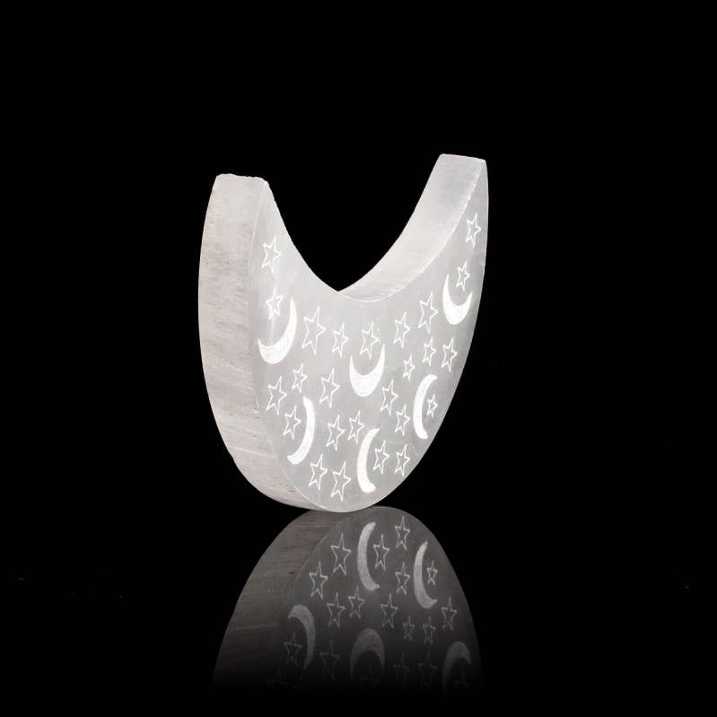 UniArt - Wholesale Ornament - Moon-shaped selenite plate, 14.5 cm4