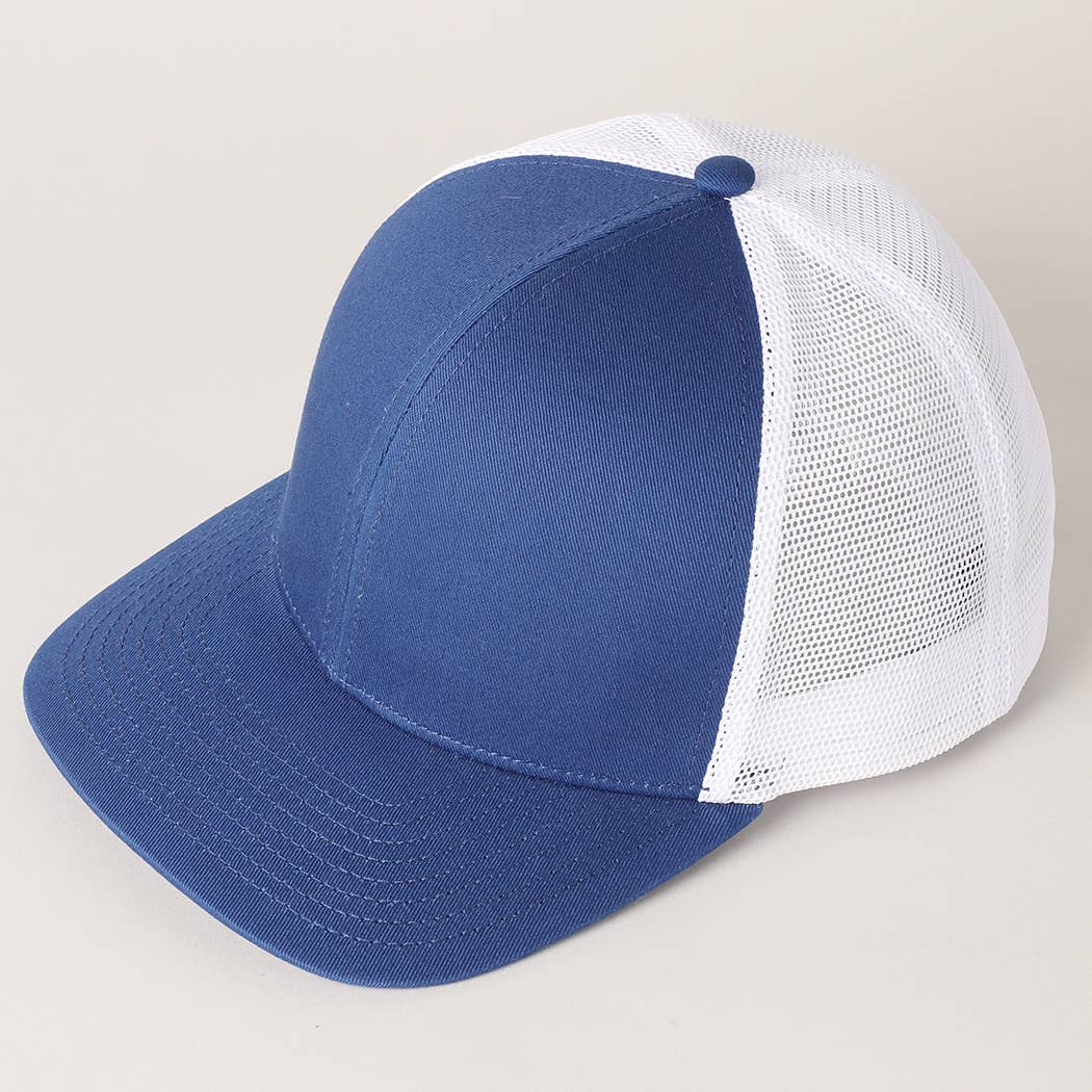 Fashion City - Wholesale Trucker Hat - Unisex - Two Tone Cotton Trucker Hat with Mesh Back36