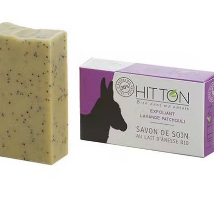 Exfoliating soap with organic donkey milk - Lavender/ Patchouli for wholesale by Hitton