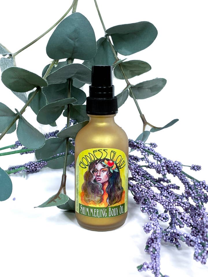 Goddess Glow Shimmering Body Oil for wholesale by Nature Goddess Skin Care