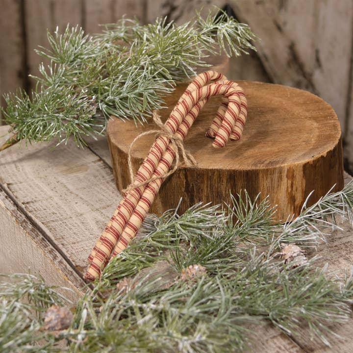 The Hearthside Collection - Wholesale Christmas Decoration - Primitive Rag Candy Cane Trio1