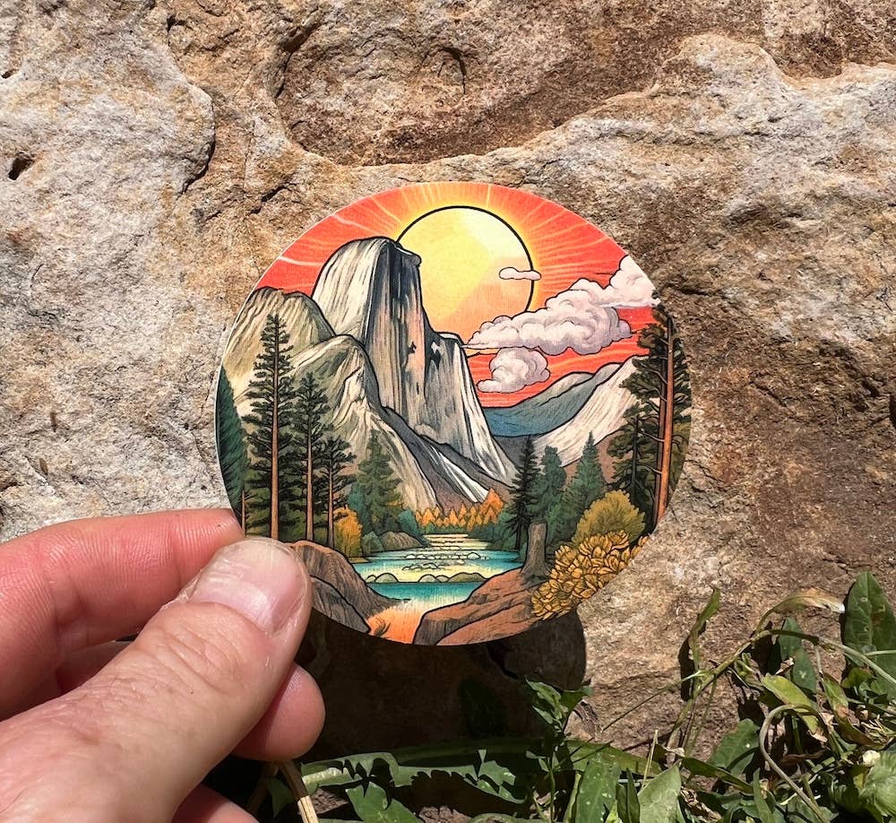 Sticker Art - Wholesale Sticker - Yosemite National Park Sticker - half dome dishwasher safe 2