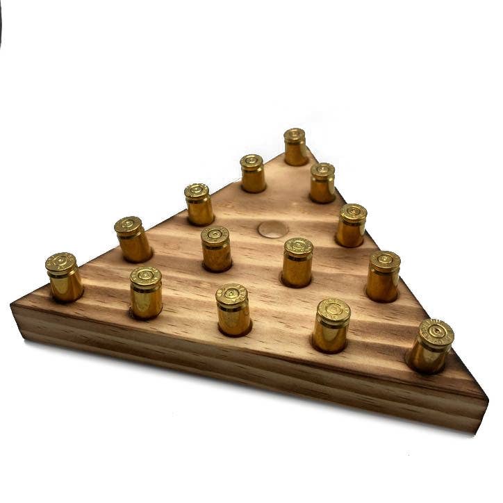 Vermont Cut Coins & 2nd Shot Round - Wholesale Board Game - Triangle Peg Game, Cracker Barrel Brain Puzzle, Man Cave,0