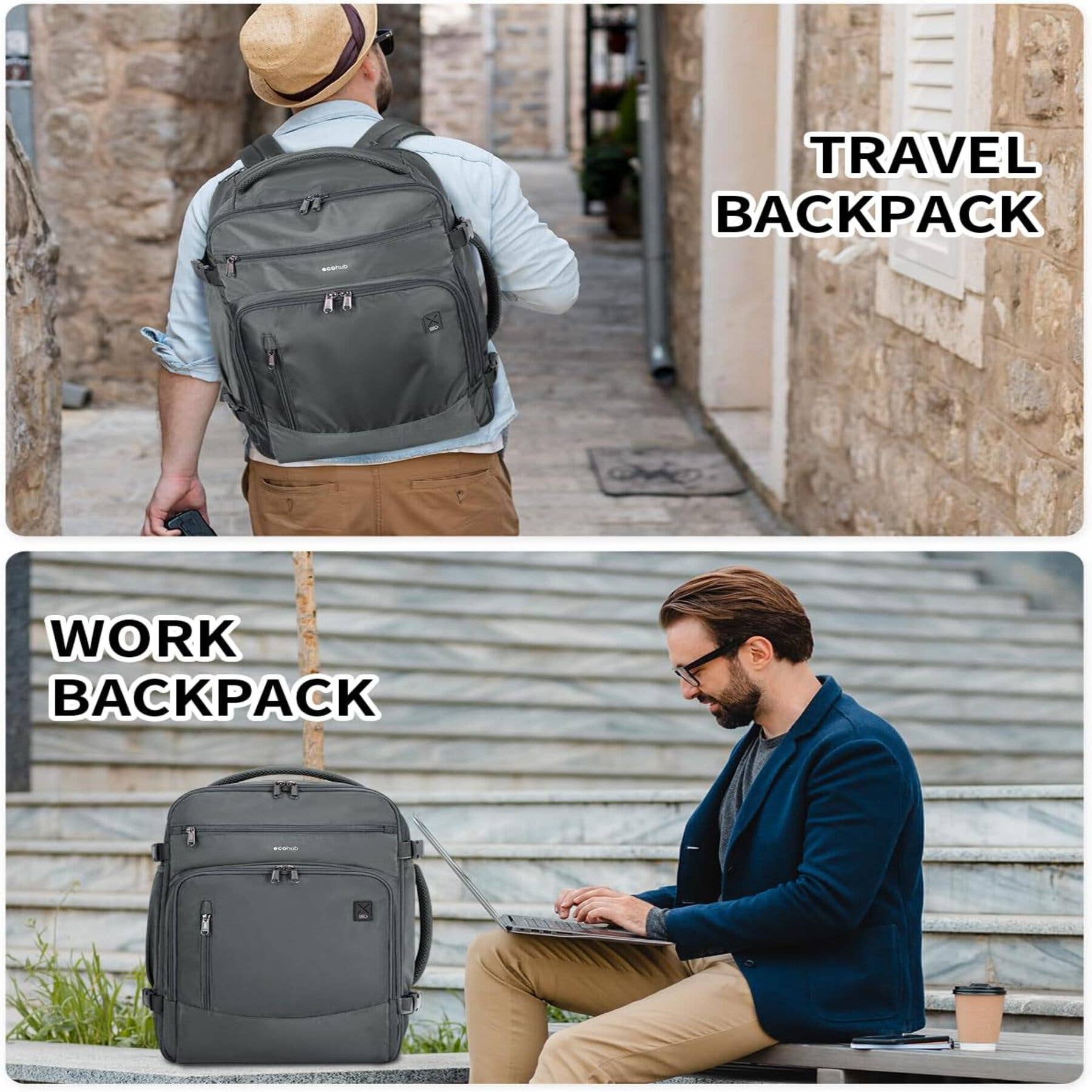 wandf - Wholesale Backpack – Unisex - ECOHUB 30L Flight-Approved Backpack USB Charging Port Bags17