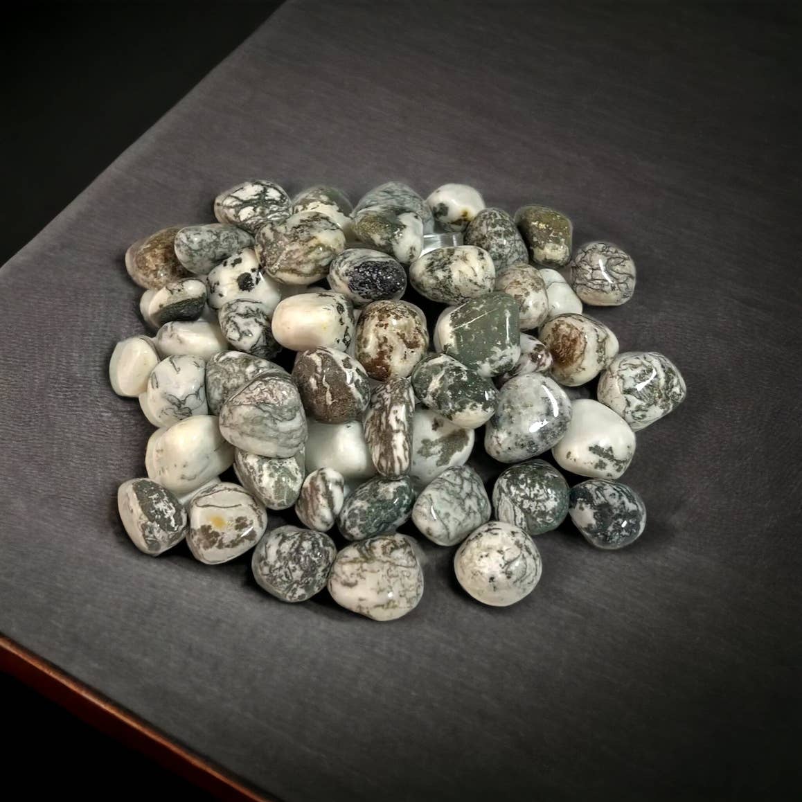 Raj Minerals Inc – wholesale Andlig sten/kristall – Träd agat Tumla Stenar - 1 kilo