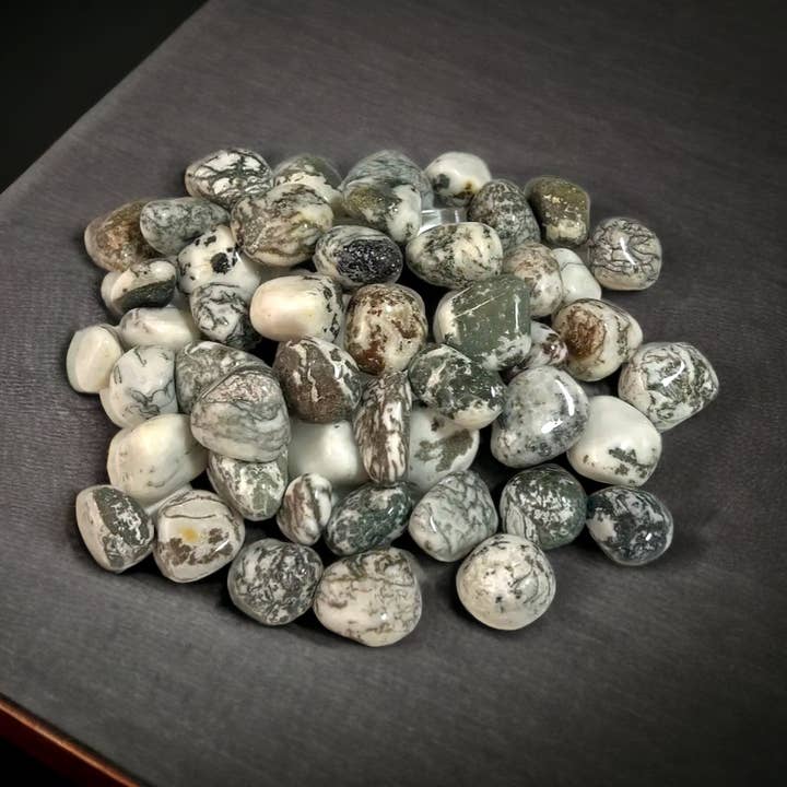 Raj Minerals Inc – wholesale Andlig sten/kristall – Träd agat Tumla Stenar - 1 kilo0