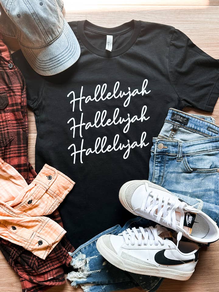Hallelujah Graphic Tee for wholesale by D&E Tees