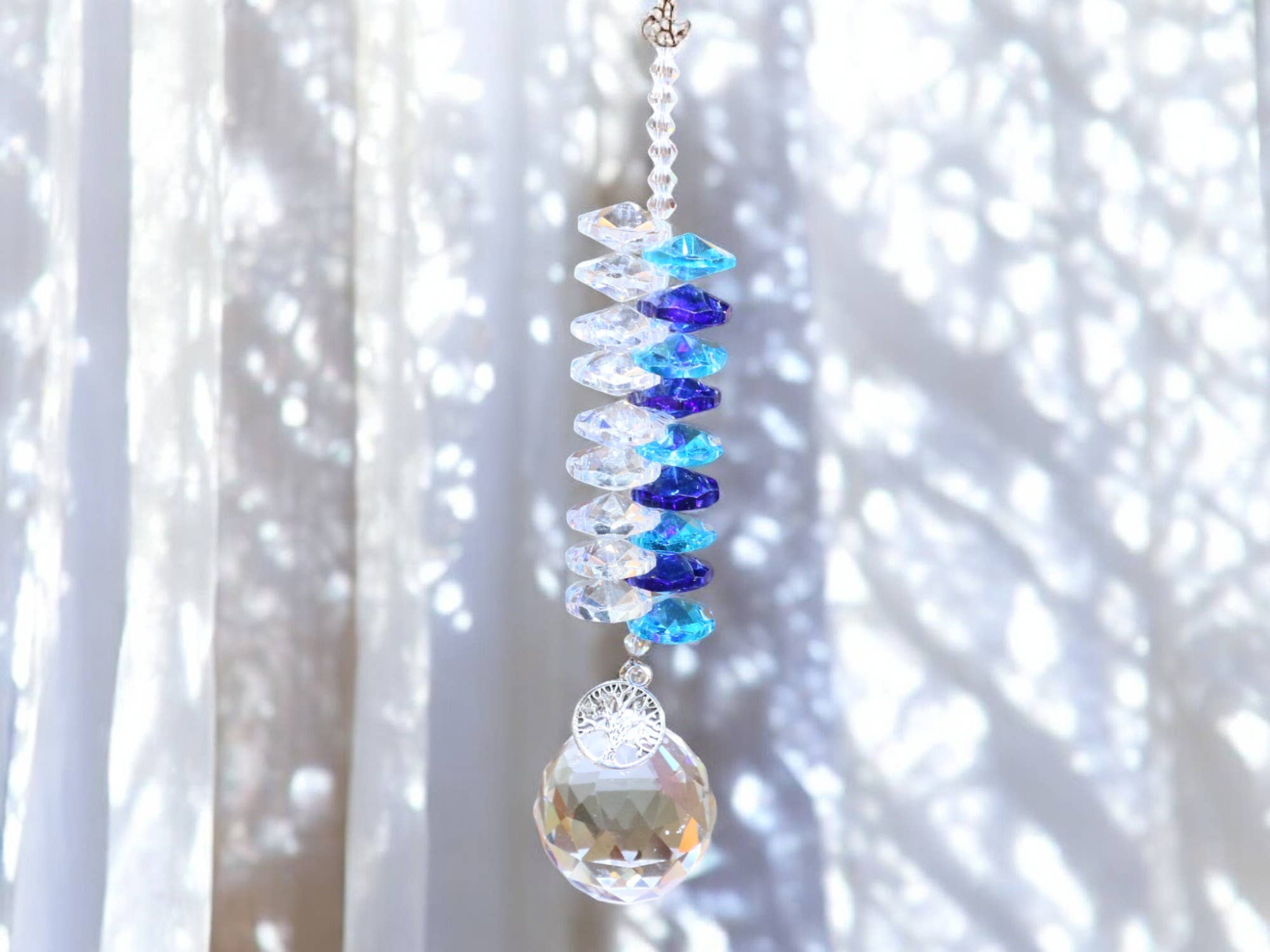Decor N Beyond - Wholesale Suncatcher - Octagon Crystal Ball Life Tree Suncatcher7
