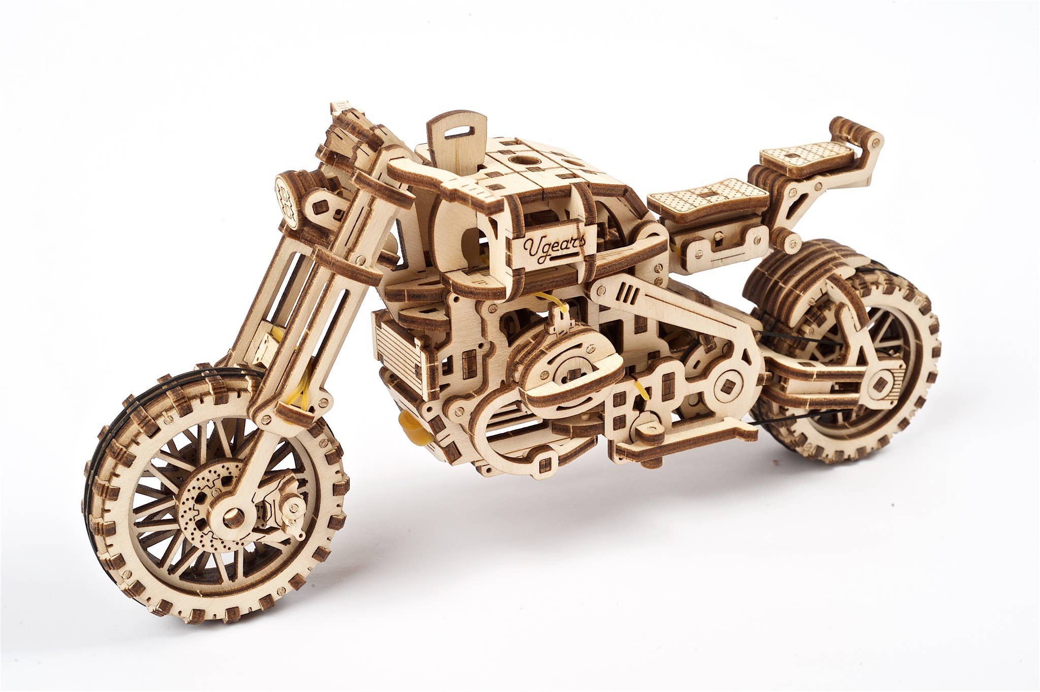 Ukidz LLC - Wholesale DIY Craft Kit - UGears Motorcycle Scrambler UGR-10 -Wooden 3D Puzzles - DIY4