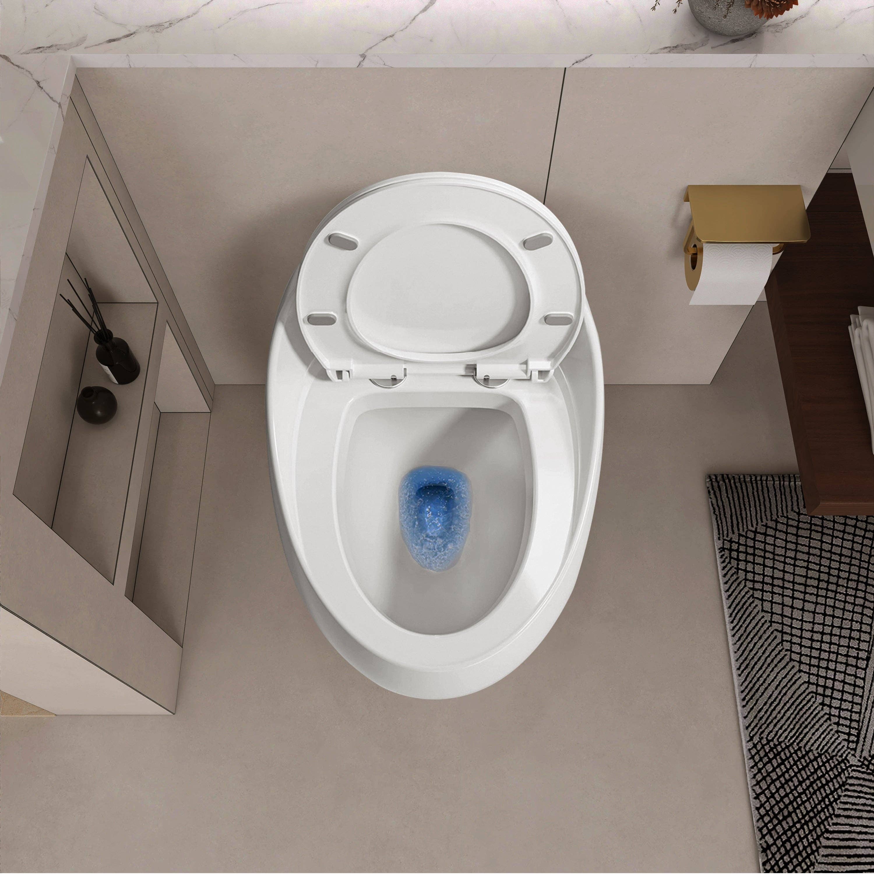 39F Inc. - Wholesale Toilet Seat Cover - 1-Piece 1.28 GPF Single Flush Egg Shape Toilet in White12