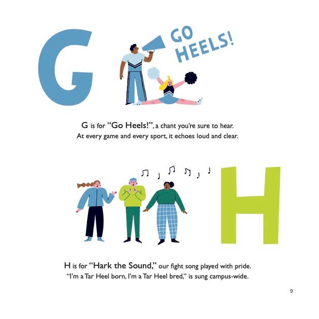 Collegiate ABCs - Wholesale Preschool Book (3-5) - University of North Carolina A to Z Children’s Book2