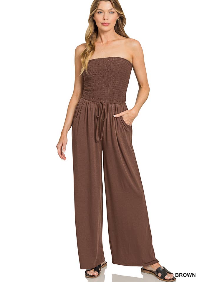 42POPS - Vente Combinaison – femme - Combinaison à smocks avec poches SI-271885